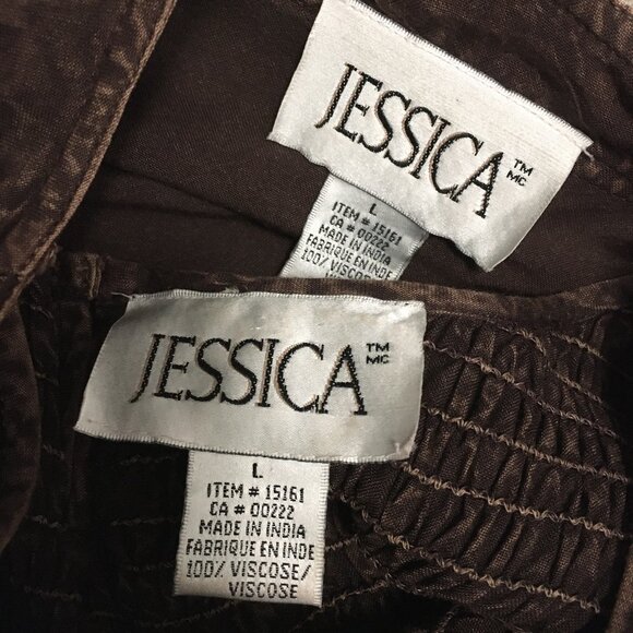 Vintage 90s Jessica Two Piece Maxi Bohemian Dress and Jacket - Picture 9 of 13